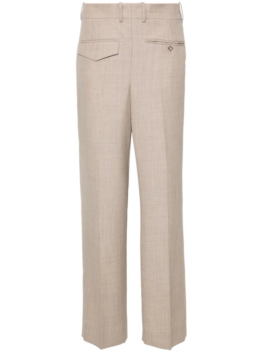 Pressed-Crease Straight-Leg Trousers