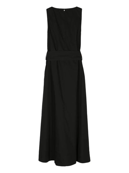 Belted Cotton Midi Dress