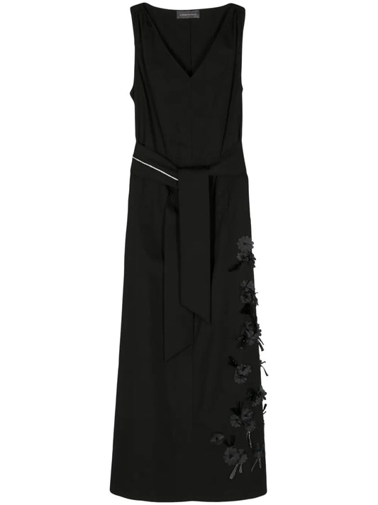 Belted Cotton Midi Dress
