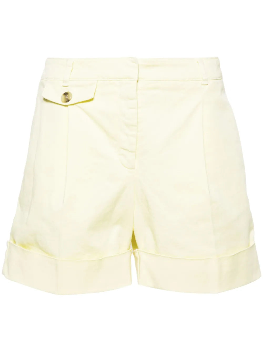 Pleated Twill Shorts
