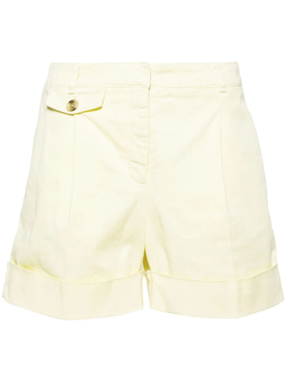 Pleated Twill Shorts