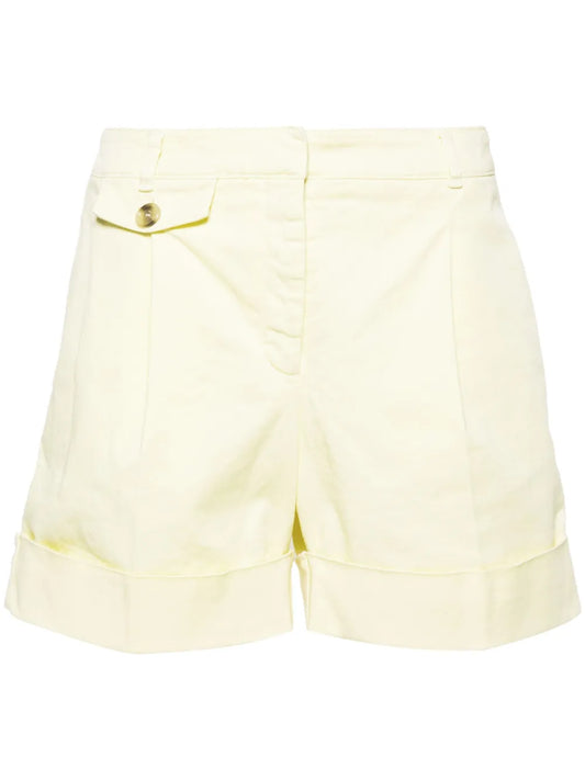 Pleated Twill Shorts