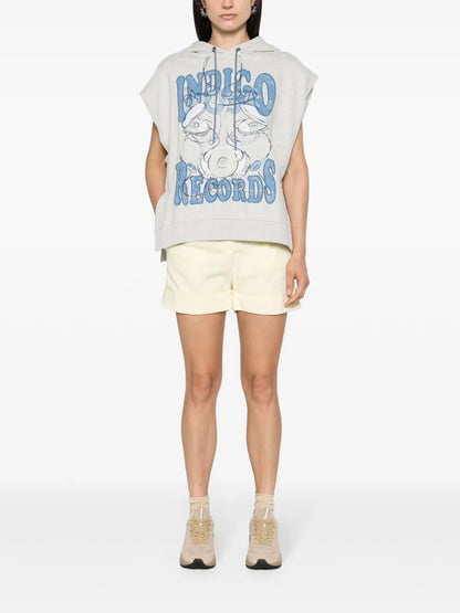 Pleated Twill Shorts