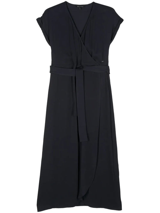 Crepe Flared Maxi Dress