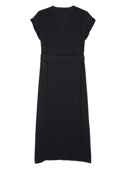 Crepe Flared Maxi Dress