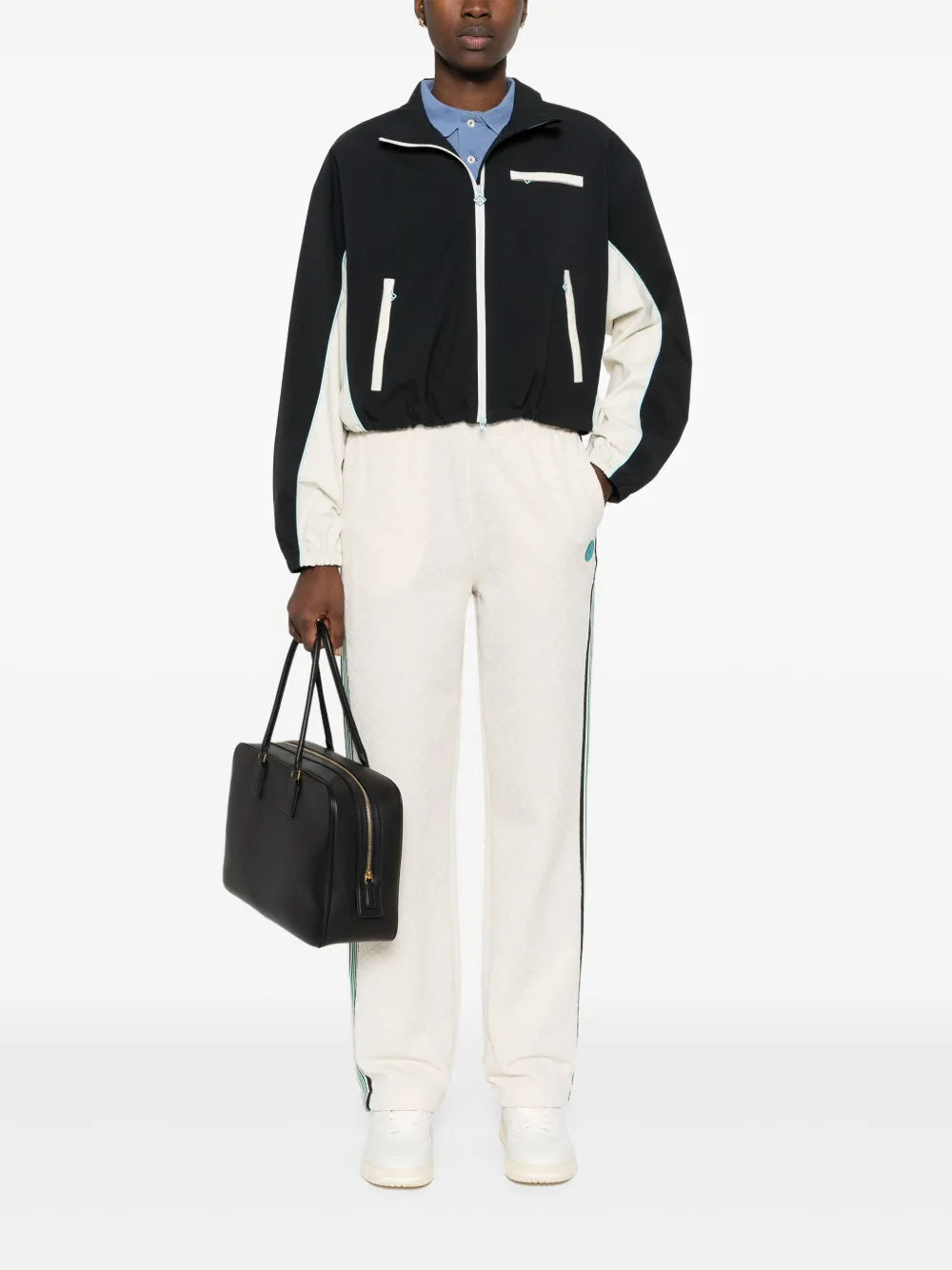 Logo-Jacquard Tapered Trousers