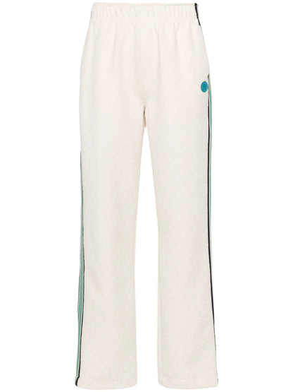 Logo-Jacquard Tapered Trousers