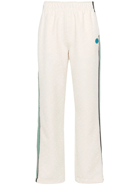 Logo-Jacquard Tapered Trousers