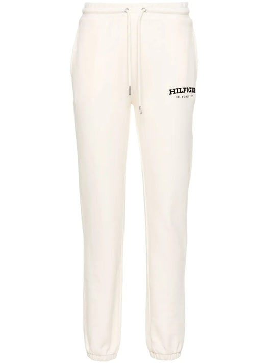 Flocked-Logo Tapered Trousers