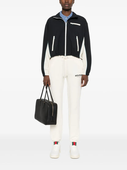 Flocked-Logo Tapered Trousers