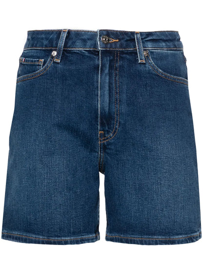 Logo-Embroidered Denim Shorts