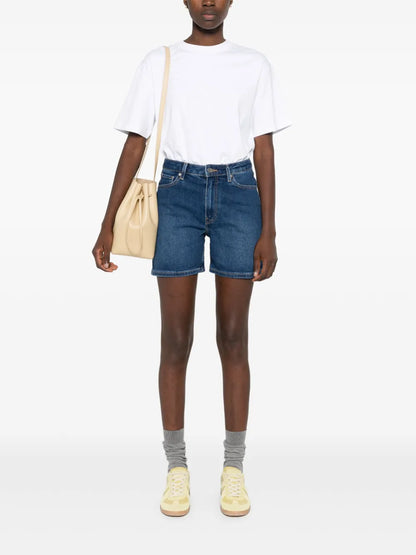 Logo-Embroidered Denim Shorts