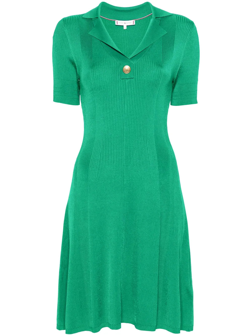Ribbed Flared Midi Dress