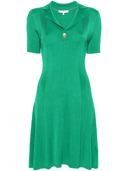 Ribbed Flared Midi Dress