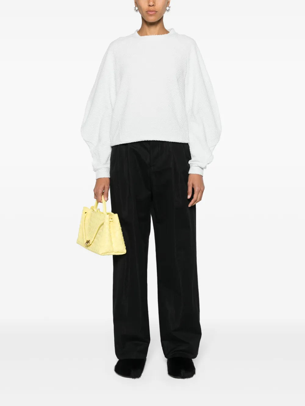Ring Crinkled Sweatshirt