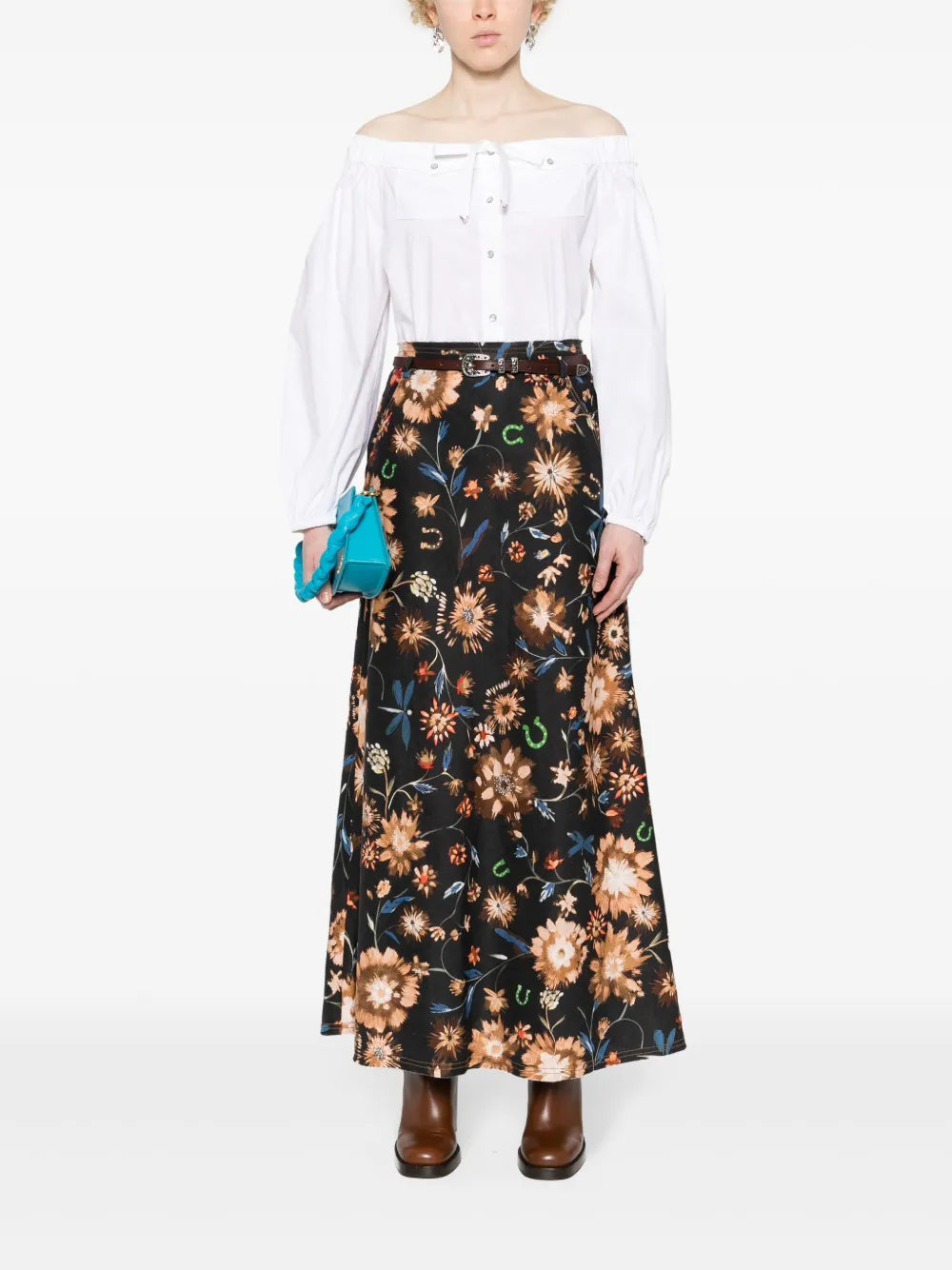 Off-Shoulder Poplin Shirt