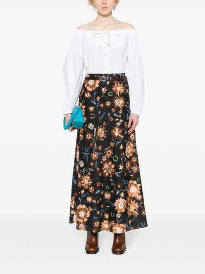 Off-Shoulder Poplin Shirt