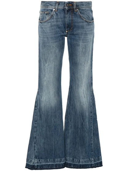Mid-Rise Flared Jeans