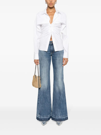 Mid-Rise Flared Jeans