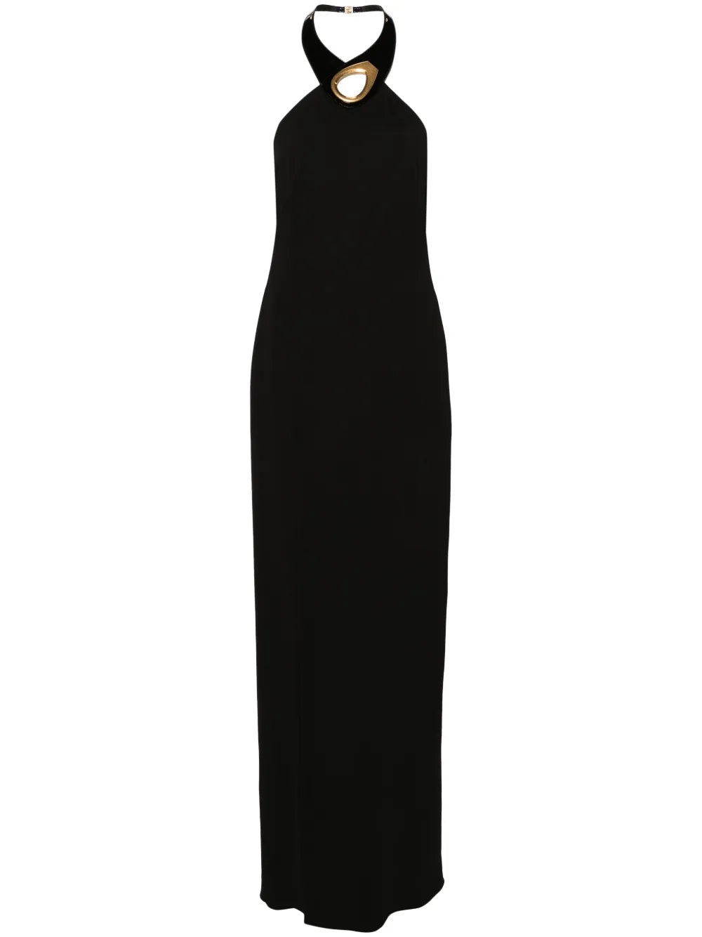 Halterneck Crepe Gown