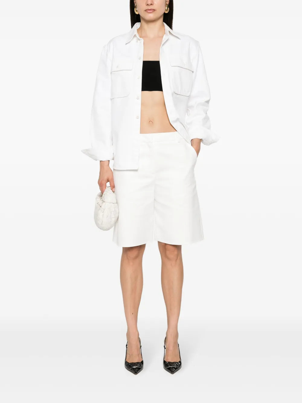 Twill Knee-Lenght Shorts