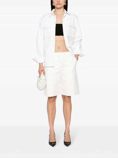 Twill Knee-Lenght Shorts