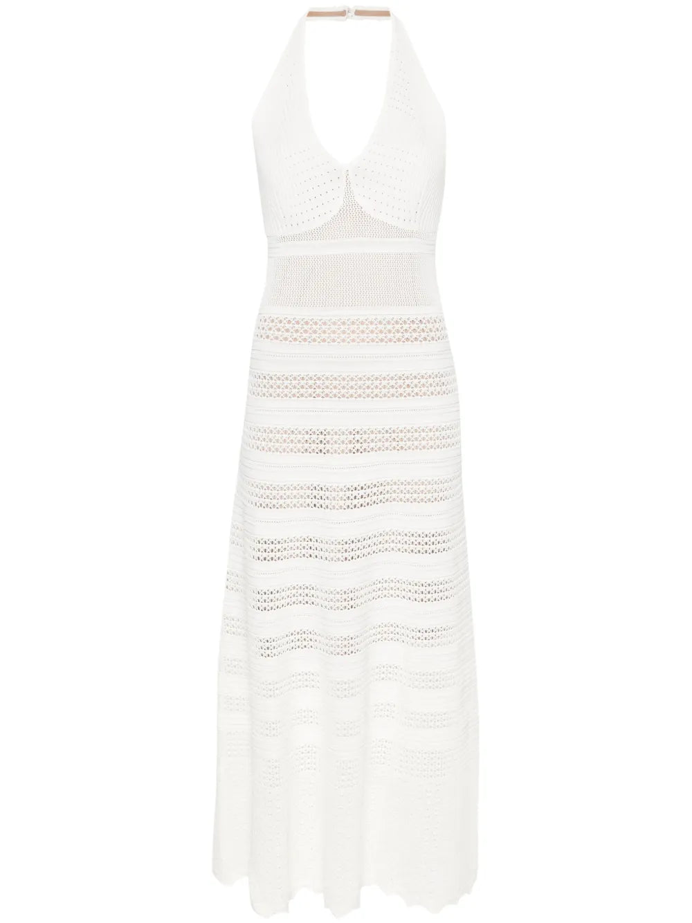 Halterneck Crochet Midi Dress