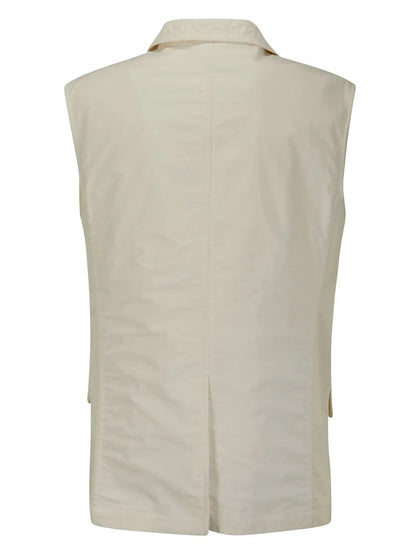 Patchwork-Design Single-Breasted Vest