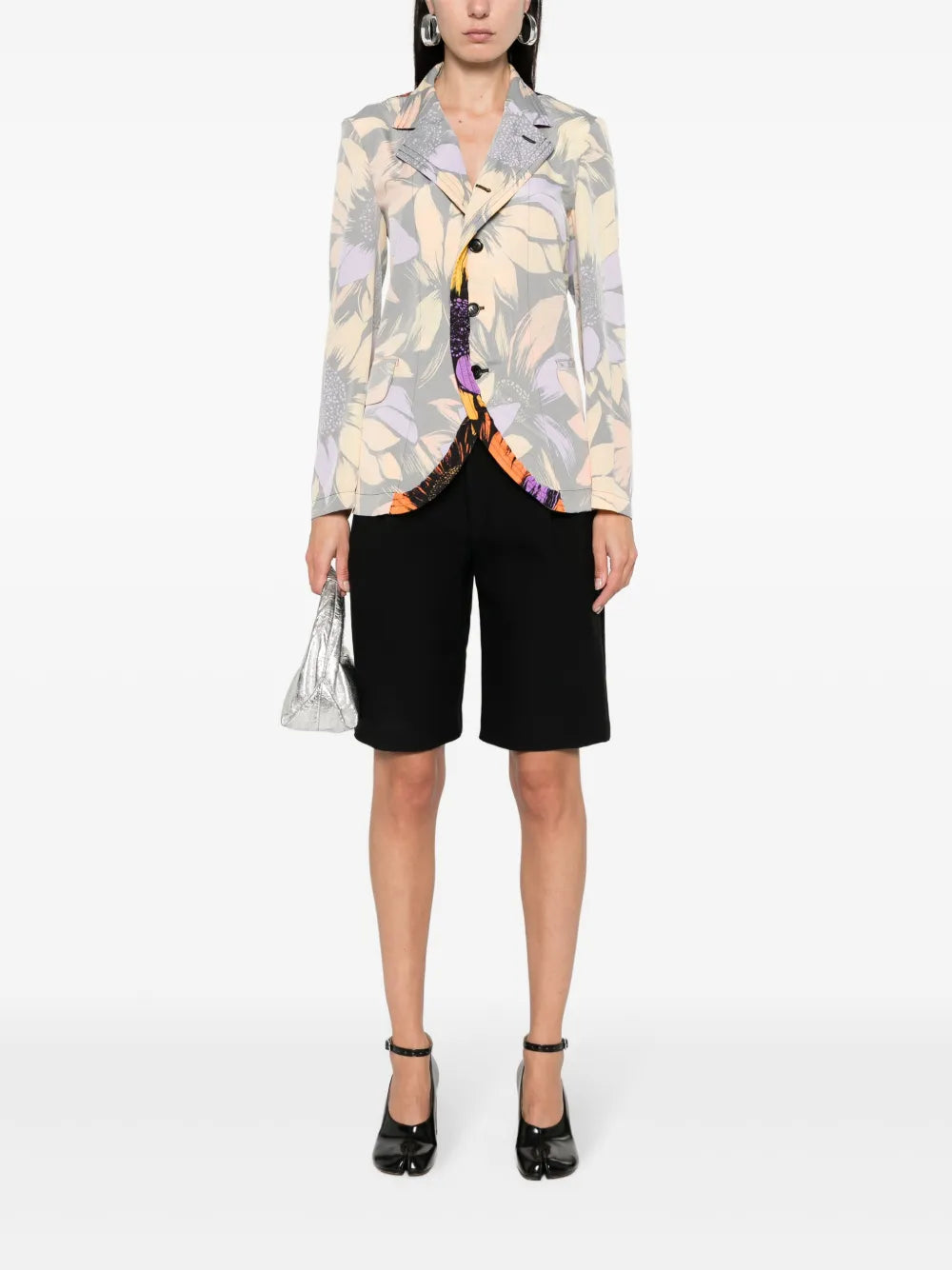 Floral Crepe Blazer