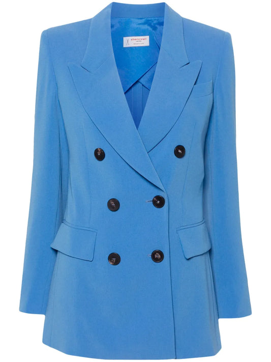 Double-Breasted Crepe Blazer