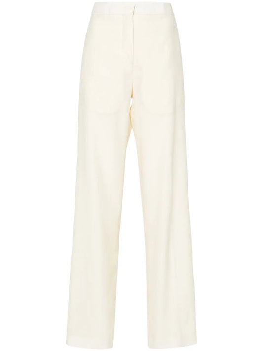 Pressed-Crease Straight Trousers