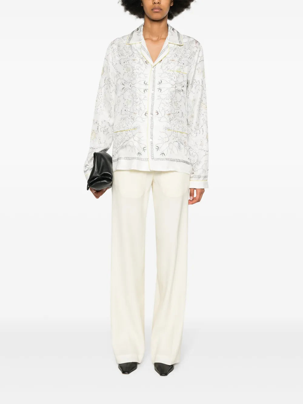 Pressed-Crease Straight Trousers