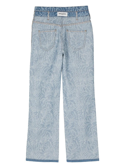 Zebra High-Rise Flared Jeans