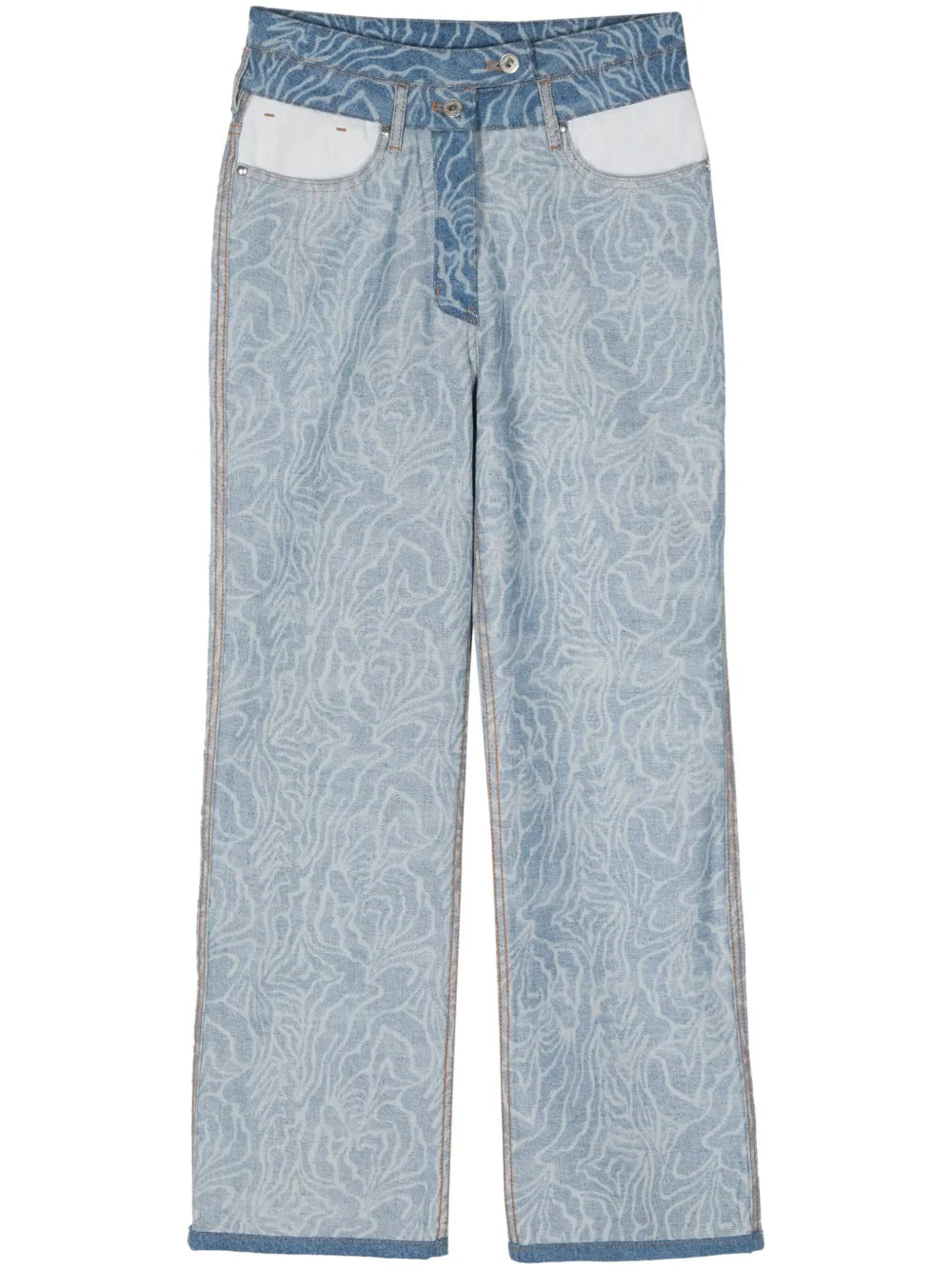 Zebra High-Rise Flared Jeans