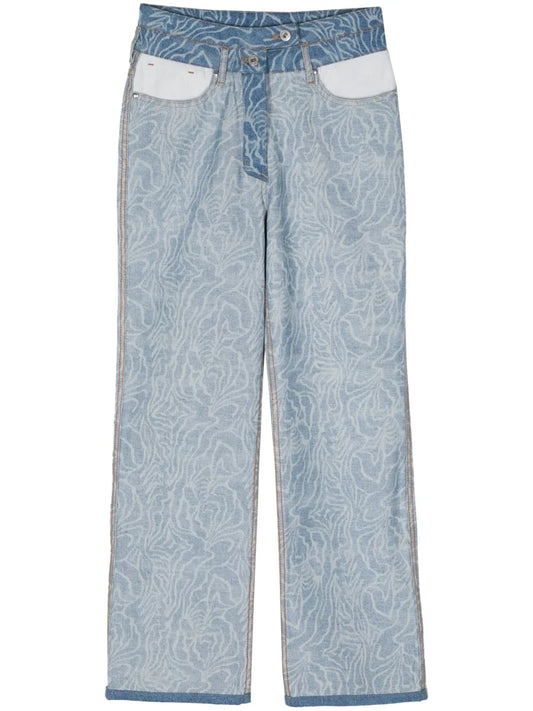 Zebra High-Rise Flared Jeans