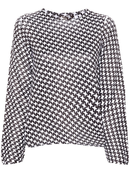 Star-Print Knitted T-Shirt