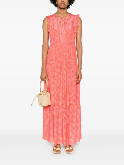Tiered Textured Midi Dress