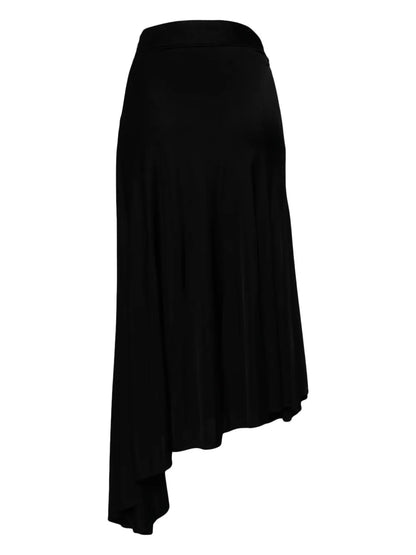 Mouth-Detail Asymmetric Skirt