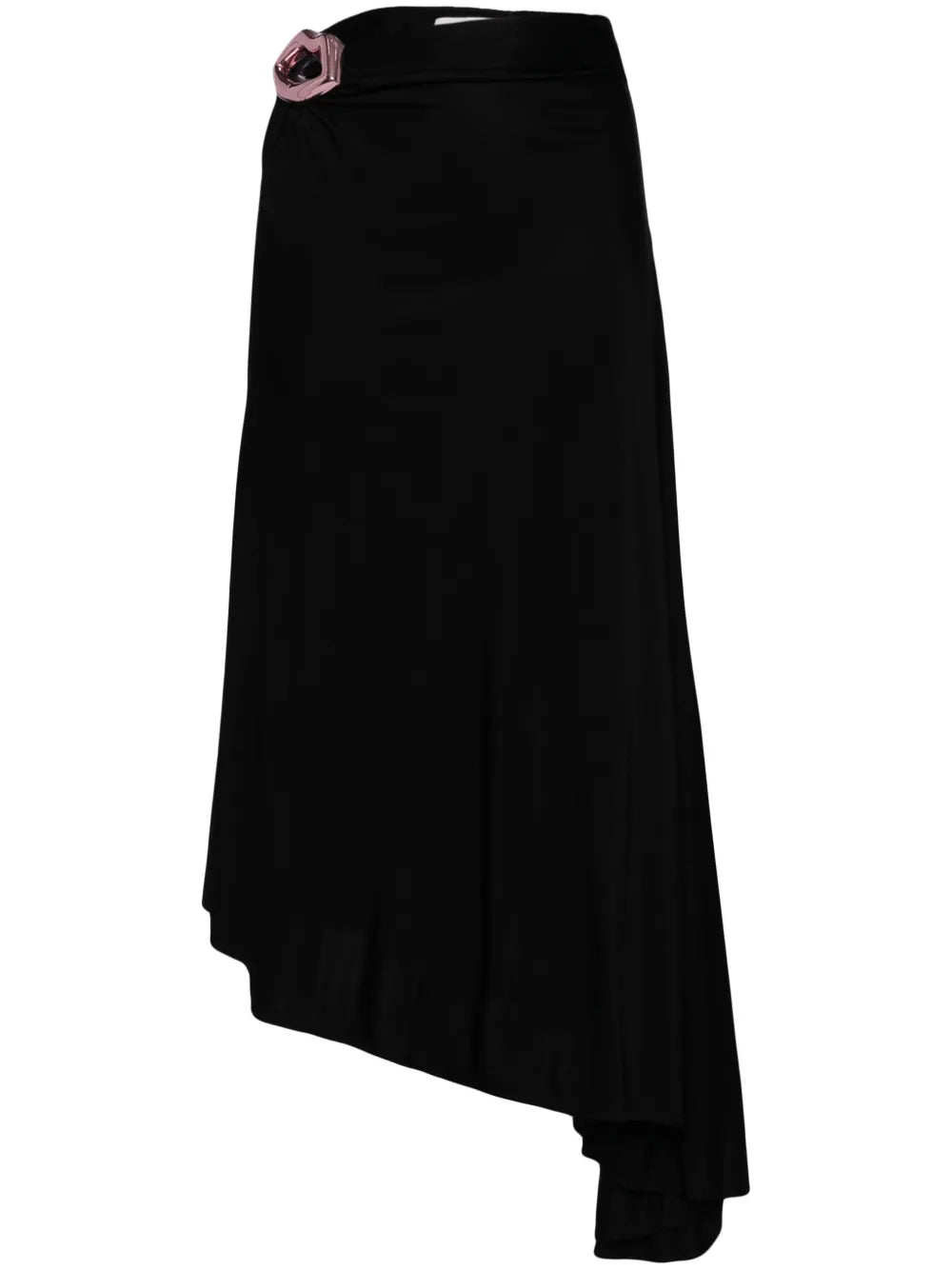 Mouth-Detail Asymmetric Skirt