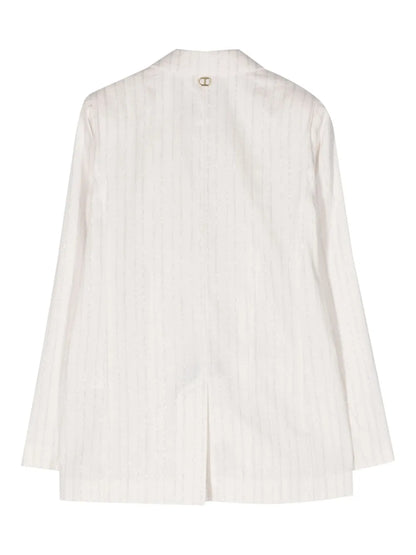 Striped Single-Breasted Blazer