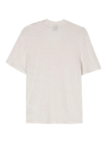 Logo-Embroidered Linen T-Shirt