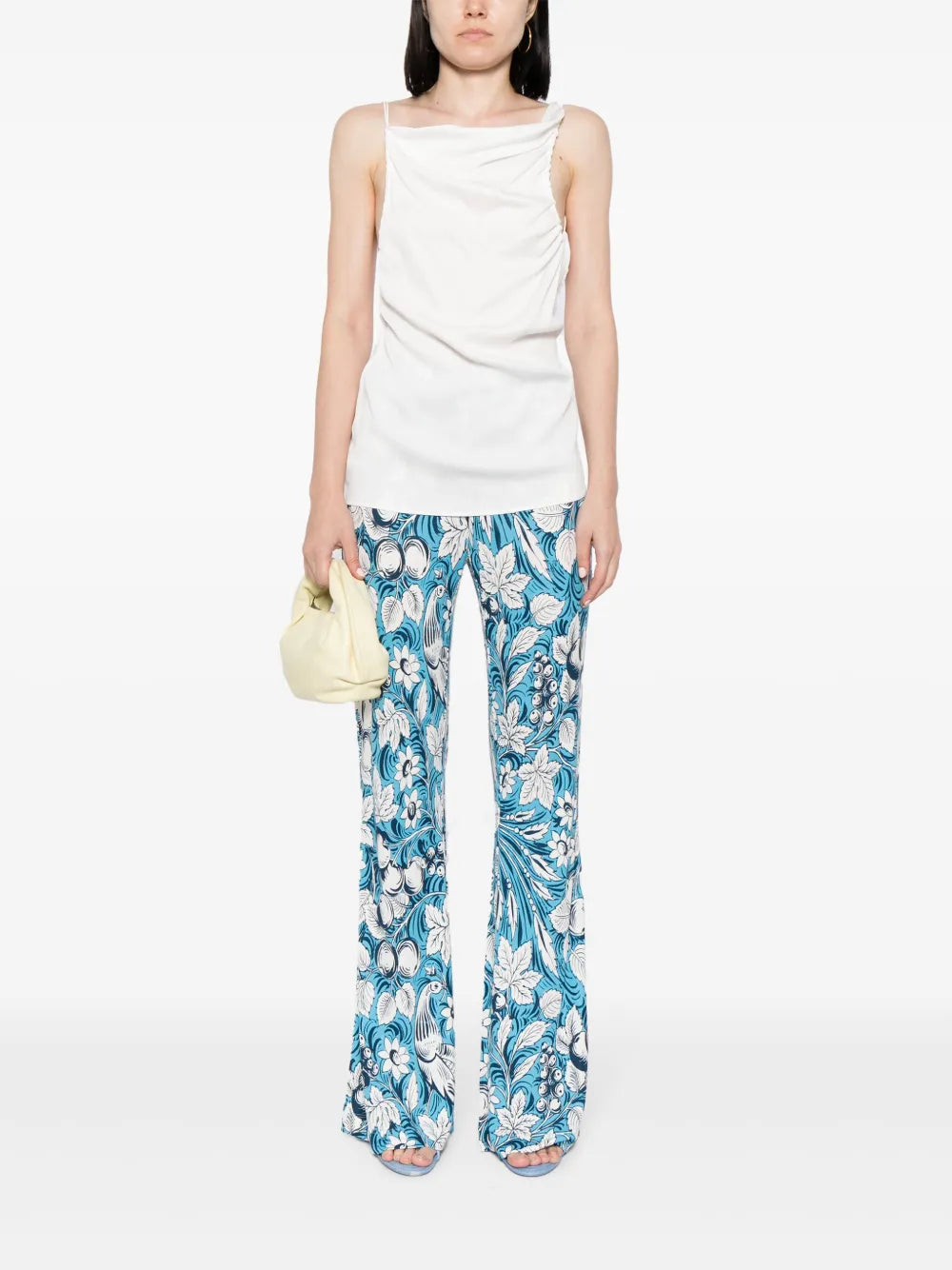 Brooklyn Floral-Print Flared Trousers
