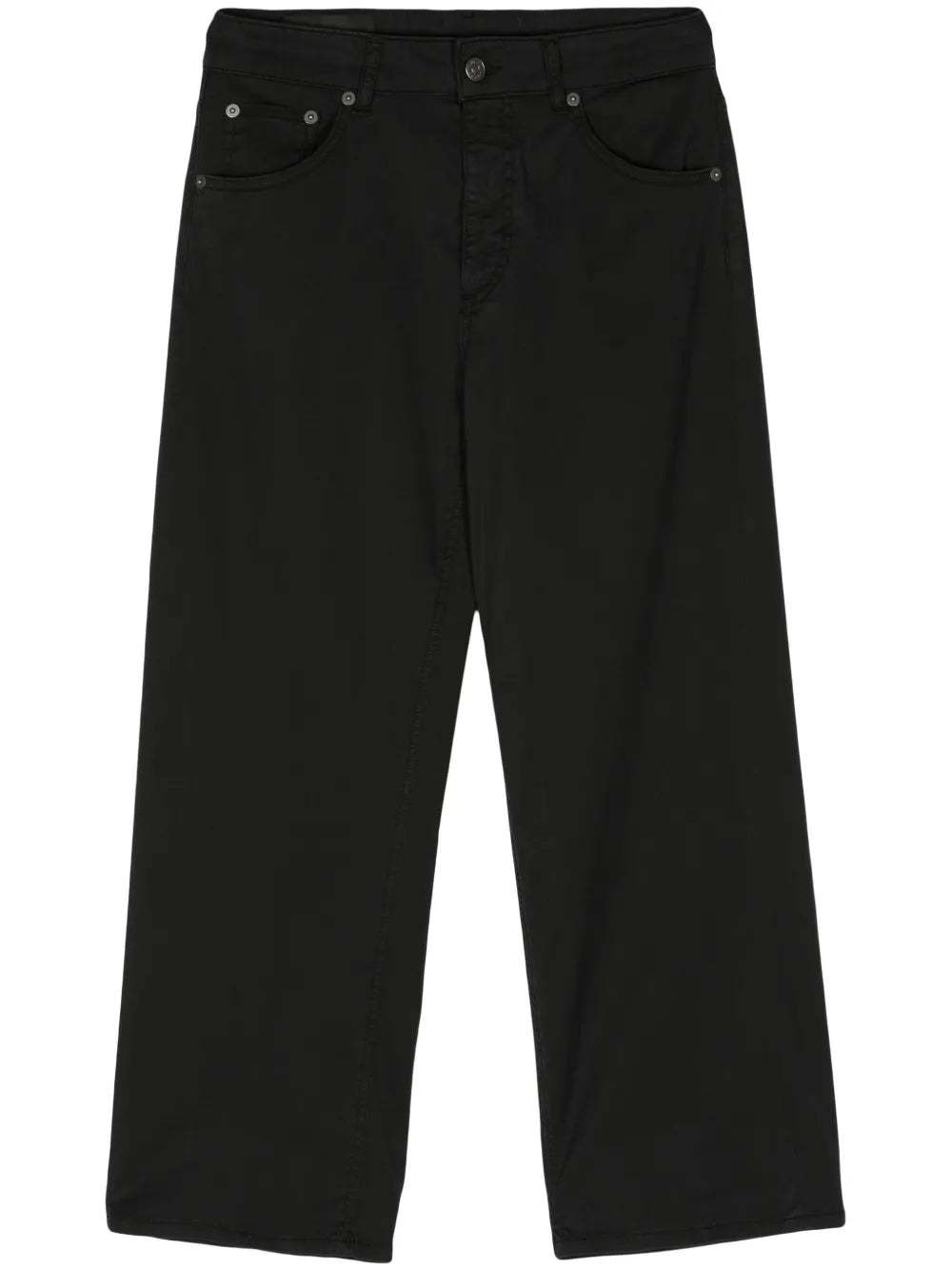 Mid-Rise Straight-Leg Trousers