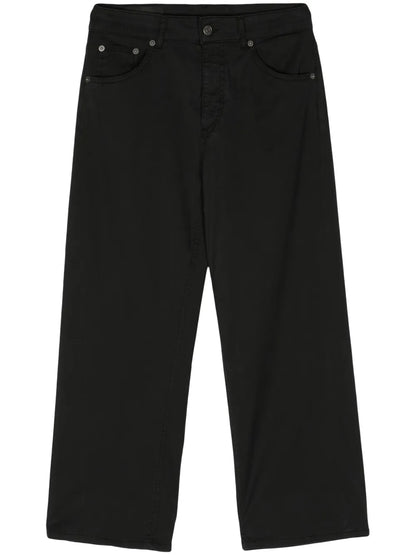 Mid-Rise Straight-Leg Trousers