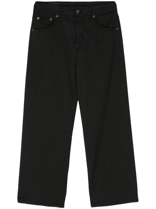Mid-Rise Straight-Leg Trousers