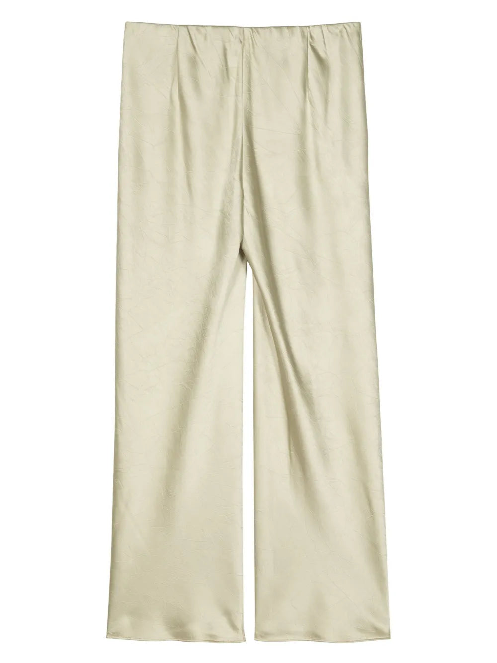 High-Waisted Satin Trousers