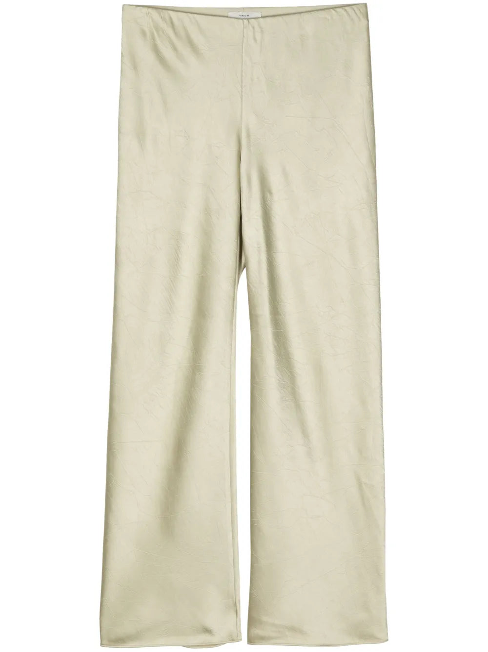 High-Waisted Satin Trousers