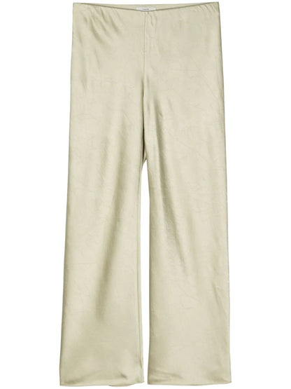 High-Waisted Satin Trousers