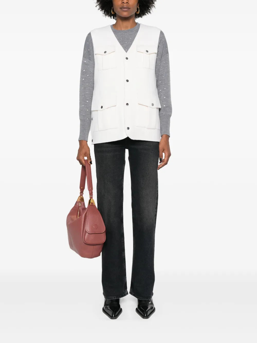 V-Neck Wool Gilet