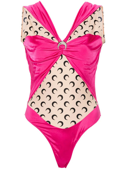 Logo-Plaque Panelled Bodysuit